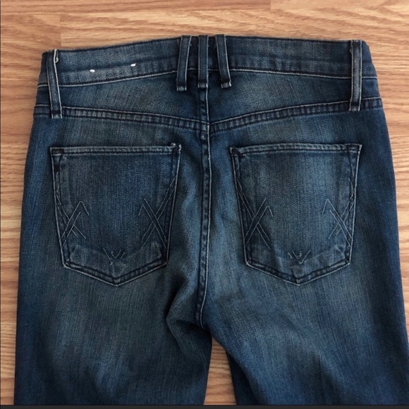 McGuire Highrise flare denim. Size 26. Raw hem. Fabric is amazingly comfortable. - Picture 6 of 6